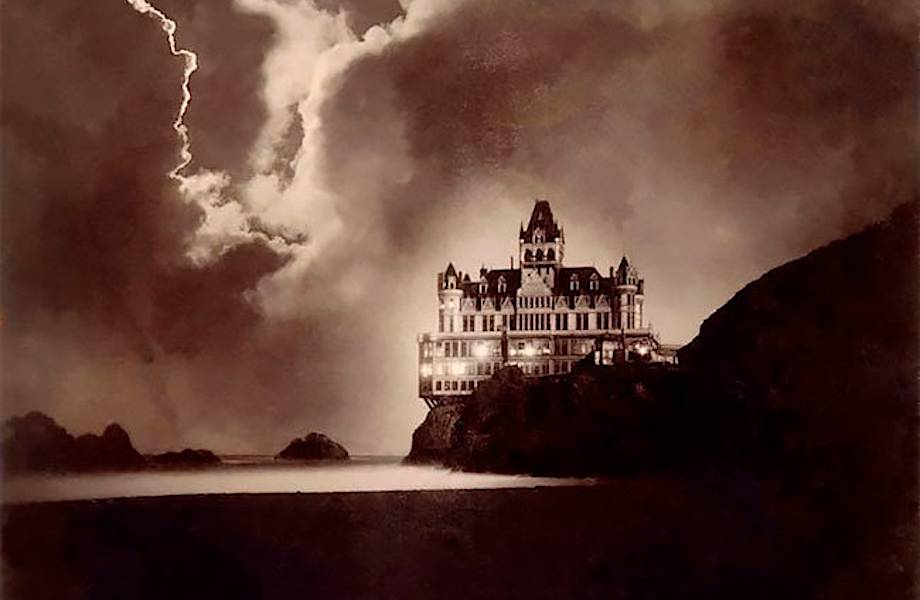 Легендарный дом Клифф в Сан-Франциско незадолго до того, как его уничтожил огонь Легендарный дом Клифф в Сан-Франциско незадолго до того, как его уничтожил огонь