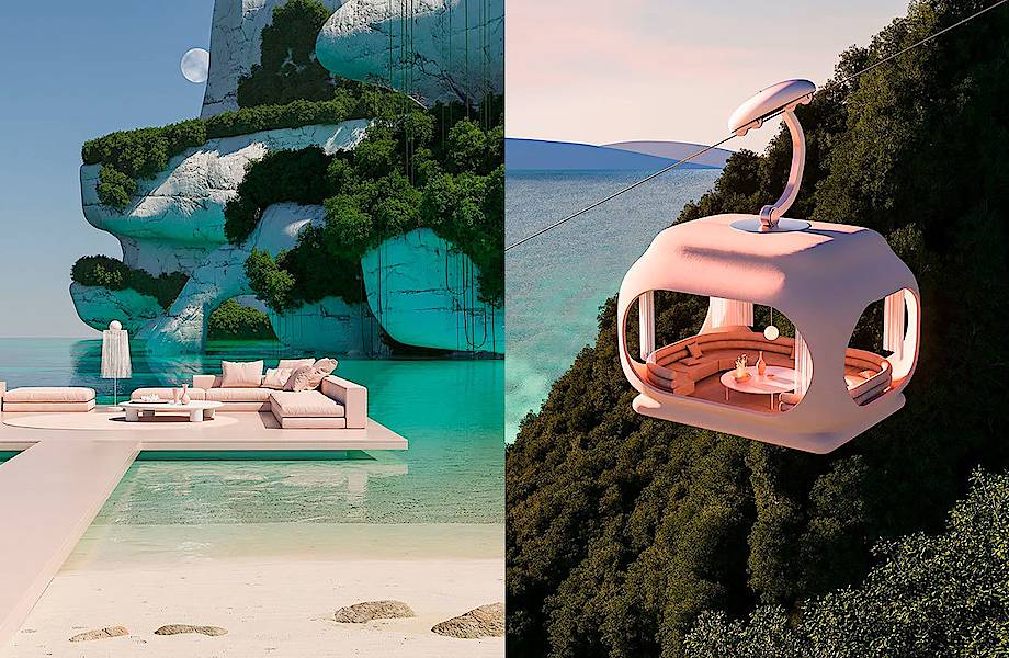 Незабываемые ретрофутуристические пейзажи Пола Милински Незабываемые ретрофутуристические пейзажи Пола Милински