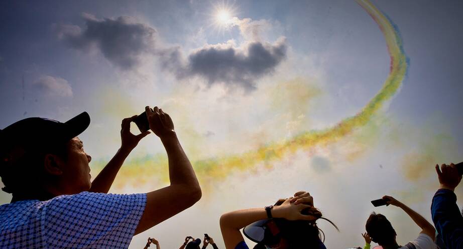 Фото дня: на выставке авиации в Китае