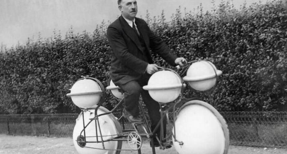  Фото дня: велосипед-амфибия, 1932