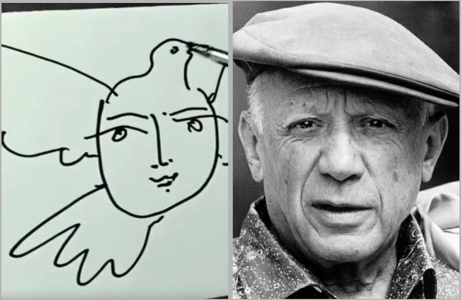Уникальное видео 1956 года: как Пикассо рисует лицо Уникальное видео 1956 года: как Пикассо рисует лицо